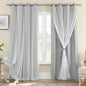 XiDi Blackout Curtains for Girls Bedroom Decor Pink Kids Rainbow Curtains
