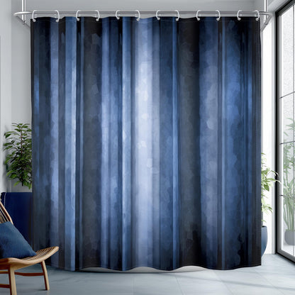 Rustic Brown Striped Shower Curtain Abstract Ombre Vintage Modern Masculine