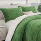 BEDELITE Fluffy Sherpa Queen Comforter Set,Grey