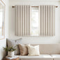 Topfinel Cream Linen Blackout Curtains 84 Inch Long for Bedroom Living Room, Ivory Pinch Pleat Back Tab Full Blackout Drapes Farmhouse Boho Curtains for Window, White Neutral Curtains 52" X 84" 7 FT