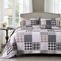 Travan 3-Piece Quilt Set Quilted Bedspread Lightweight Coverlet Set Garden Style Floral Printed Oversized Quilted Bedding Set with Shams for All Season, Exquisite, King Size