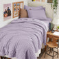 Full Comforter Set - 7PCS Bed in a Bag, Seersucker Bedding Set, Dark Grey