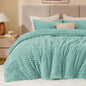 BEDELITE Fleece Queen Comforter Set, Fluffy Bed Set, Pink