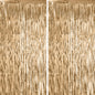 Voircoloria Laser Pink Foil Fringe Backdrop Curtains,3.3x6.6ft, 2 Pack