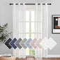 NICETOWN Semi Sheer Linen Ivory Curtains for Bedroom, W52xL84, 2 Panels