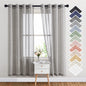 NICETOWN Semi Sheer Linen Ivory Curtains for Bedroom, W52xL84, 2 Panels