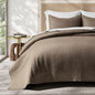 EVERGRACEHOME Cotton Sateen Quilt Set, Queen Size, Olive Green