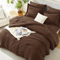 HIMEET Queen Comforter Set, 7-Piece Seersucker Bed in a Bag, Beige