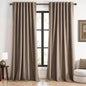 Topfinel Cream Linen Blackout Curtains 84 Inch Long for Bedroom Living Room, Ivory Pinch Pleat Back Tab Full Blackout Drapes Farmhouse Boho Curtains for Window, White Neutral Curtains 52" X 84" 7 FT