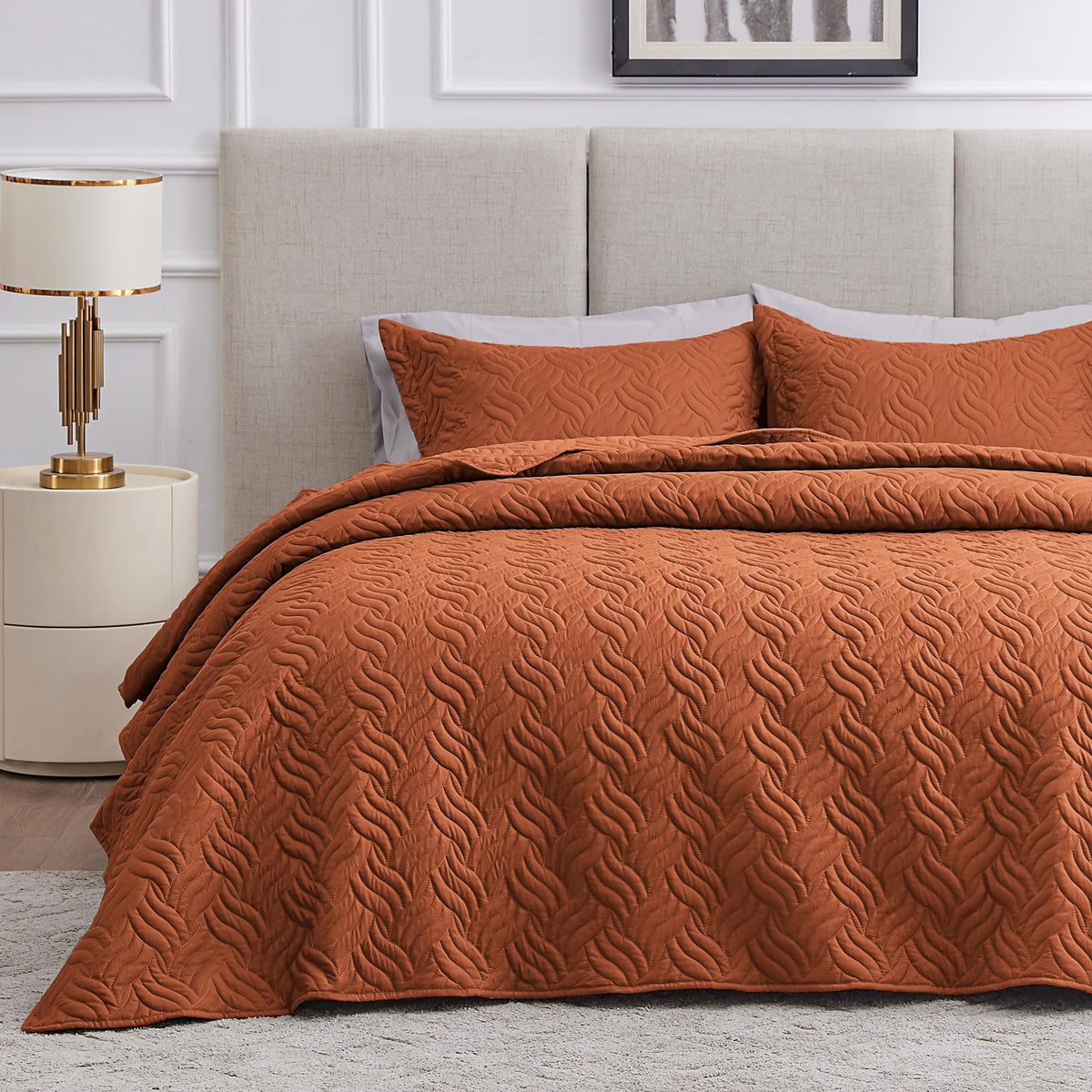 Love's cabin Quilts for Queen Bed Blue Bedspreads - Soft Bed Summer Lightweight Bedspread Comforter - Modern Style Coin Pattern Coverlet for All Season - 3 Pieces (1 Quilt, 2 Pillow Shams)