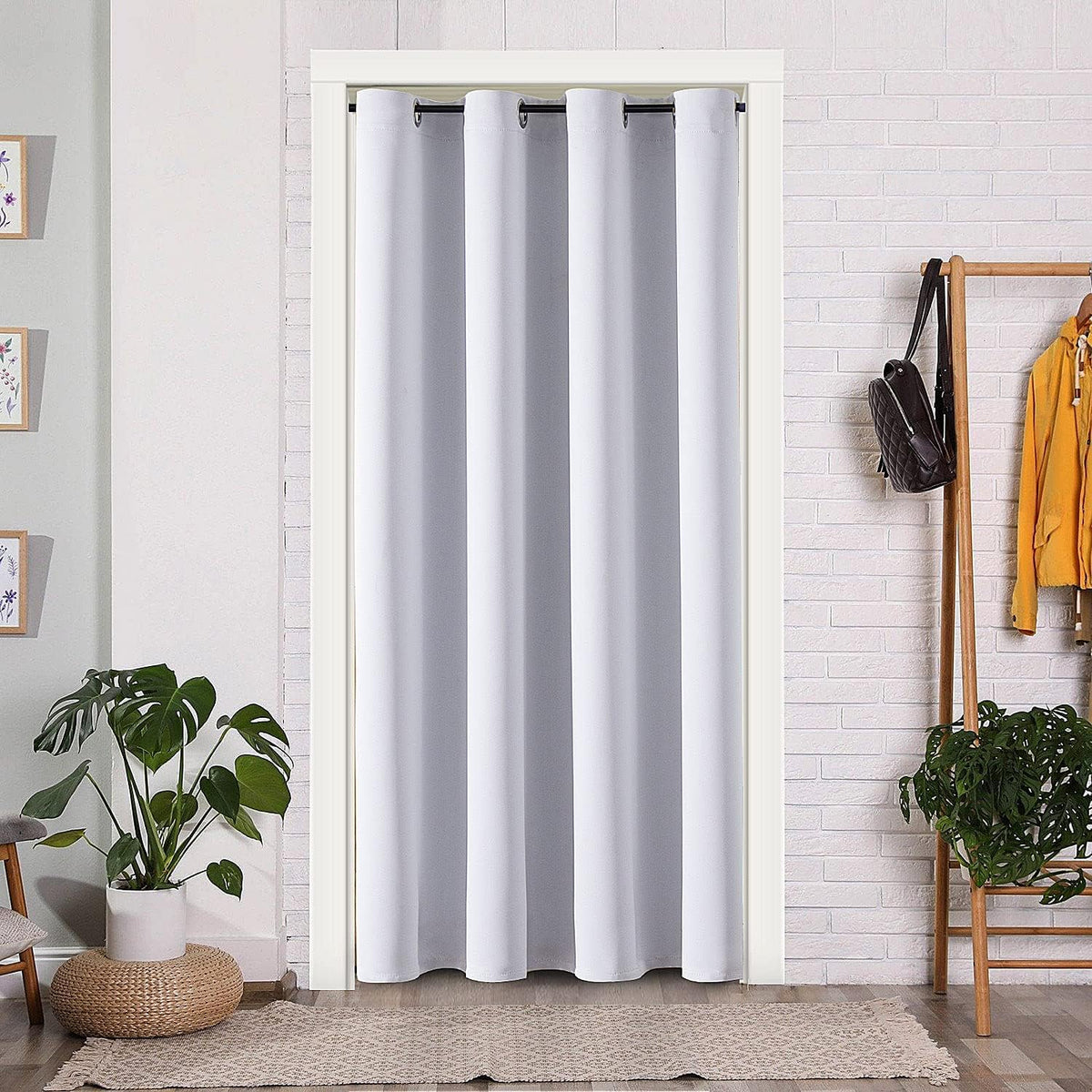 ChrisDowa Blackout Curtains Door Curtain for Doorway Privacy Closet Drapes