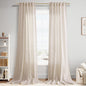 Nanspring Linen Kitchen Window Curtains Over Sink for Cafe 36x36 Inch Cream
