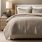 EVERGRACEHOME Cotton Sateen Quilt Set, Queen Size, Olive Green