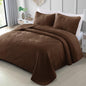 Exclusivo Mezcla Ultrasonic Full Queen Quilt Bedding Set, Beige Cream
