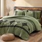 MaiRêve Embroidery Queen Comforter Set 7 Pieces Burnt Orange Bed in a Bag