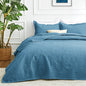 Love's cabin Quilts for Queen Bed Blue Bedspreads - Soft Bed Summer Lightweight Bedspread Comforter - Modern Style Coin Pattern Coverlet for All Season - 3 Pieces (1 Quilt, 2 Pillow Shams)