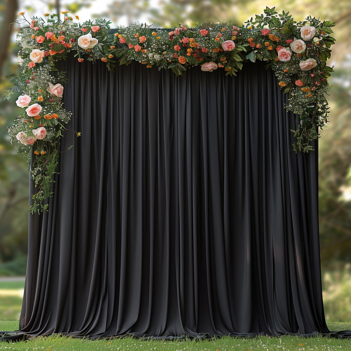 10x10ft Wrinkle Free Ivory Backdrop Curtain for Parties Soft Fabric Drapes Wedding Ivory Curtain Backdrop for Birthday Party Decorations Background for Photography 5x10ft,2 Panels