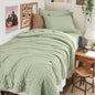 Full Comforter Set - 7PCS Bed in a Bag, Seersucker Bedding Set, Dark Grey