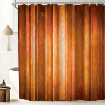 Rustic Brown Striped Shower Curtain Abstract Ombre Vintage Modern Masculine