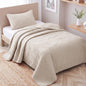 Exclusivo Mezcla Ultrasonic Full Queen Quilt Bedding Set, Beige Cream