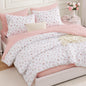 Andency Floral Full Comforter Set, 7 Pieces Cute Blue Coquette Bedding