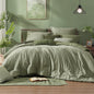 Monbix King Size Comforter Set Olive Green 7 Pieces Bed in a Bag
