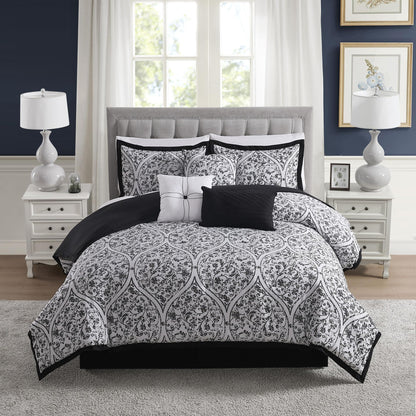 Sweet Home Collection 5 Piece Comforter Set Bag Solid Color All Season Soft Down Alternative Blanket & Luxurious Microfiber Bed Sheets, Navy, Twin