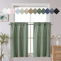Chyhomenyc 2 Panels White Kitchen Curtains 36 Inch Length Tier Curtain