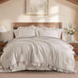 BLOOMHAVEN Queen Comforter Set-7 Pieces Ruffle Bedding with Floral Sheet
