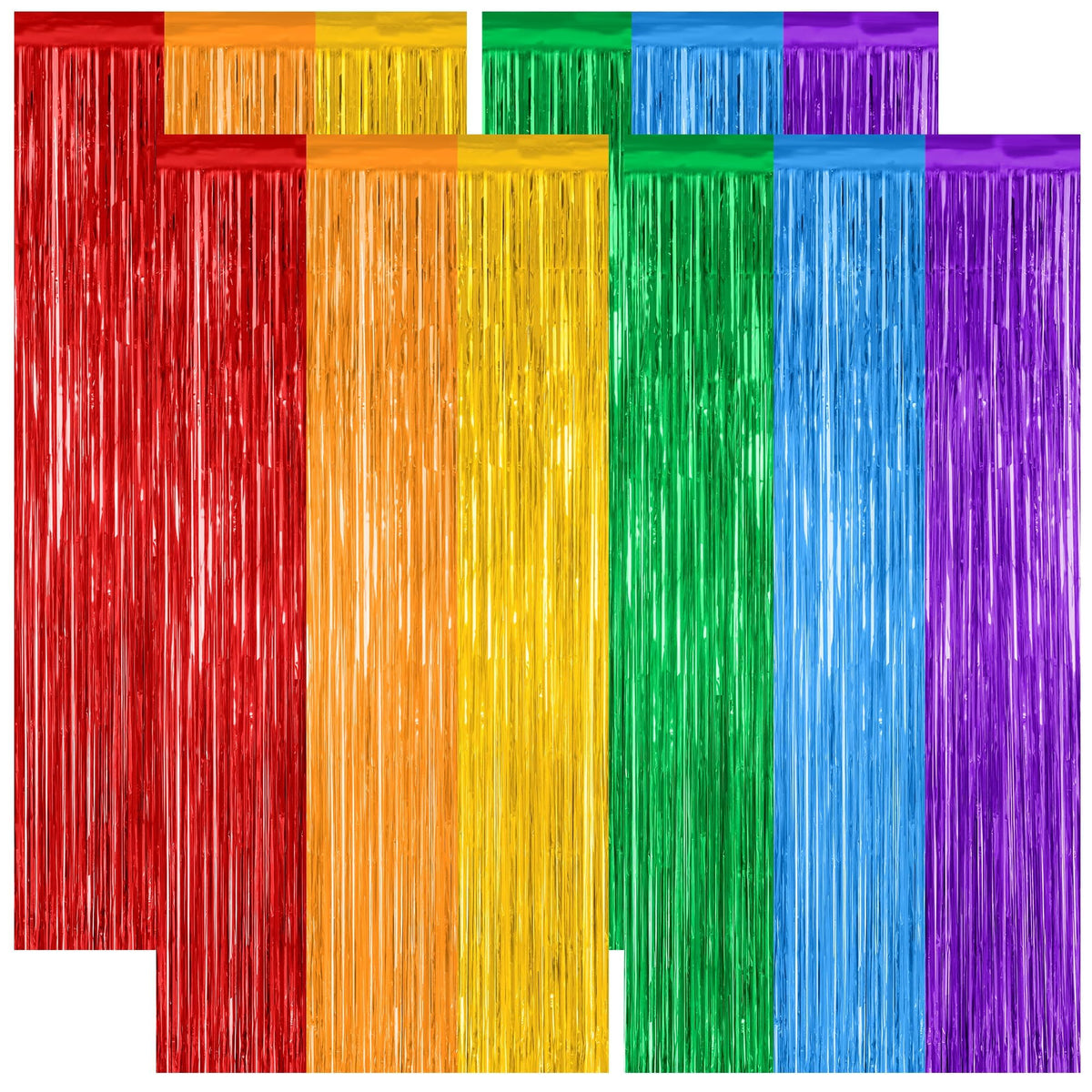 2 Pack Glitter Pink Backdrop, 3.28 FT x 7.05 FT Birthday Party Decorations, Laser Pink Fringe Curtains Foil Streamer Tinsel, Pink Curtains Photo Backdrop Happy Birthday Valentines Day Backdrop