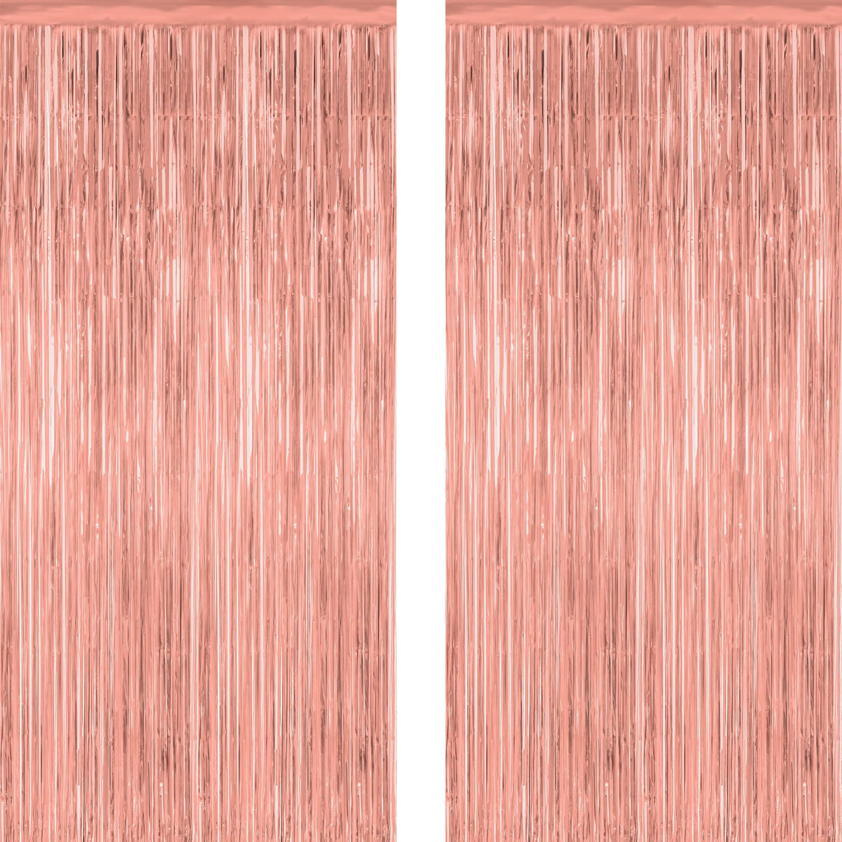2 Pack Glitter Pink Backdrop, 3.28 FT x 7.05 FT Birthday Party Decorations, Laser Pink Fringe Curtains Foil Streamer Tinsel, Pink Curtains Photo Backdrop Happy Birthday Valentines Day Backdrop