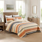 Homzard 100% Cotton Quilt Bedding Set Queen Size Striped Floral Bedspread