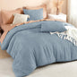 Litanika King Size Comforter Set, 3 Pieces Beige Tufted Boho Bedding Set
