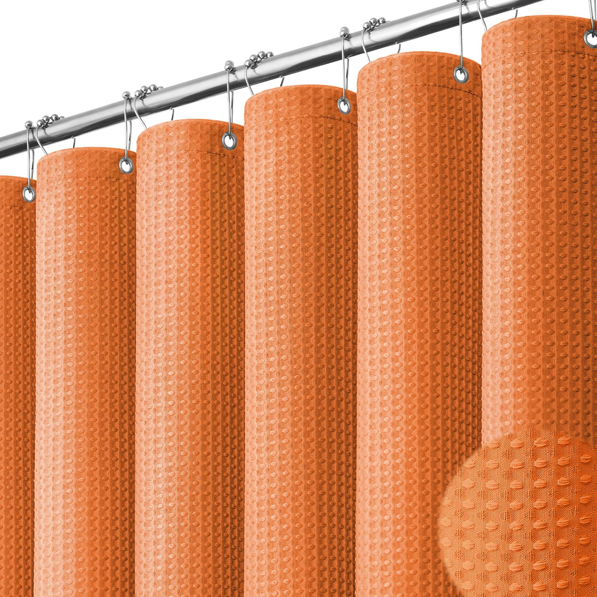 Dynamene Waffle Shower Curtain 256 GSM Heavy Duty Fabric 72"x72" Sage Green