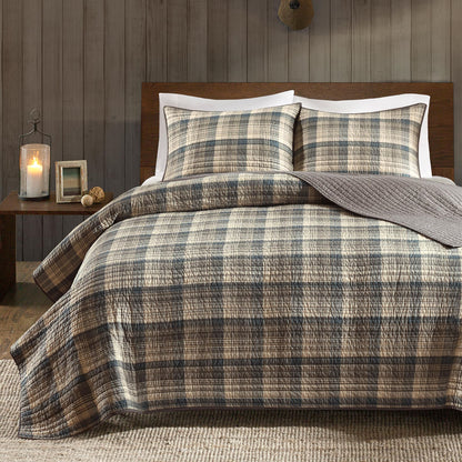 Woolrich Quilt Set Queen, Southwestern Aztec Bedding, Reversible Lightweight Bedspread, Oversized Rustic Cabin Quilt Set, Western Farmhouse Bedding with Matching Shams, Black