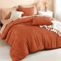 Litanika King Size Comforter Set, 3 Pieces Beige Tufted Boho Bedding Set