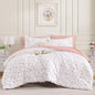 Andency Floral Full Comforter Set, 7 Pieces Cute Blue Coquette Bedding