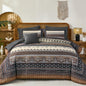 Cottolester Boho Comforter Set Queen Size 8 Piece Bed in a Bag Bohemian Striped Bedding Quilt Set Aqua Paisley Floral Comforter and Sheet Set,Soft Microfiber Complete Bedding Sets for All Season