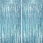 Voircoloria Laser Pink Foil Fringe Backdrop Curtains,3.3x6.6ft, 2 Pack