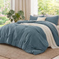 Bedsure King Comforter Set Prewashed Soft Bedding Set 3Pcs Beige 104"x90"