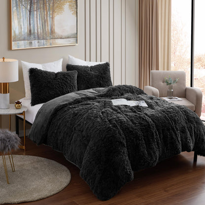 Sweet Home Collection 5 Piece Comforter Set Bag Solid Color All Season Soft Down Alternative Blanket & Luxurious Microfiber Bed Sheets, Navy, Twin