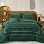 Cottolester Boho Comforter Set Queen Size 8 Piece Bed in a Bag Bohemian Striped Bedding Quilt Set Aqua Paisley Floral Comforter and Sheet Set,Soft Microfiber Complete Bedding Sets for All Season
