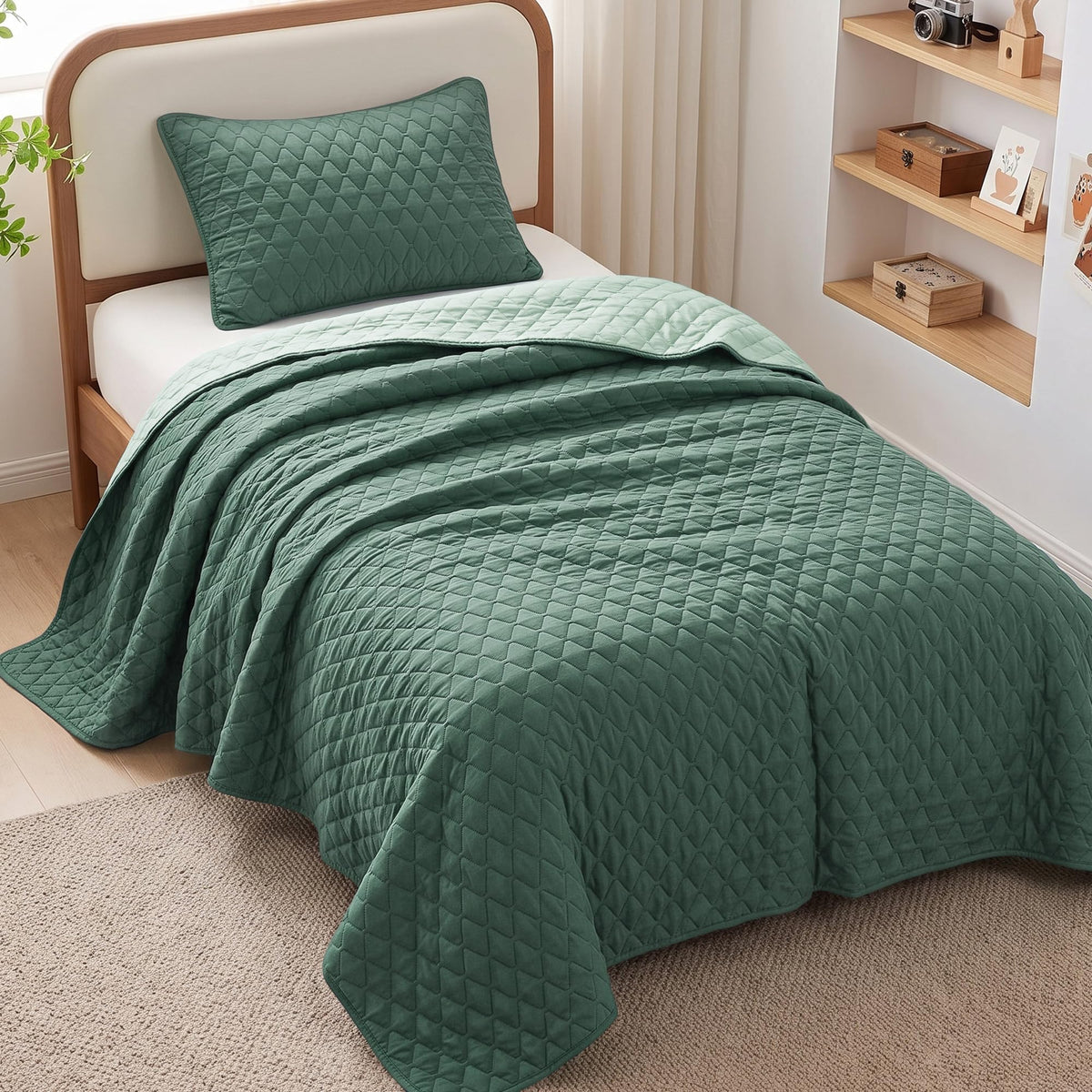 Exclusivo Mezcla Reversible Full Queen Quilt Bedding Set, Grey