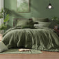 Monbix King Size Comforter Set Olive Green 7 Pieces Bed in a Bag