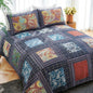 Secgo Queen Comforter Set for Bed - 100% Cotton Quilts Queen Size, Green, Sage Bedspreads (90 * 98 Inch) with 2 Pillow Shams, Patchwork Reversible Lightweight Bedding