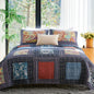 Secgo Queen Comforter Set for Bed - 100% Cotton Quilts Queen Size, Green, Sage Bedspreads (90 * 98 Inch) with 2 Pillow Shams, Patchwork Reversible Lightweight Bedding