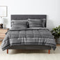 Amazon Basics 5-Piece Lightweight Microfiber Comforter Set with Sheets, Bed-in-a-Bag, Gray Calvin Striped Bedding, Twin/Twin XL