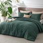 Bedsure Queen Size Comforter Sets, Beige Cationic Dyed Bedding Set 3 Pcs