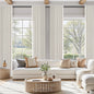 Guken Cream Linen Blackout Curtains 84 Inch Length 2 Panels Set for Living Room Bedroom Back Tab Thermal Insulated 100% Black Out Drapes Room Darkening Window Curtain Ivory Natural Beige