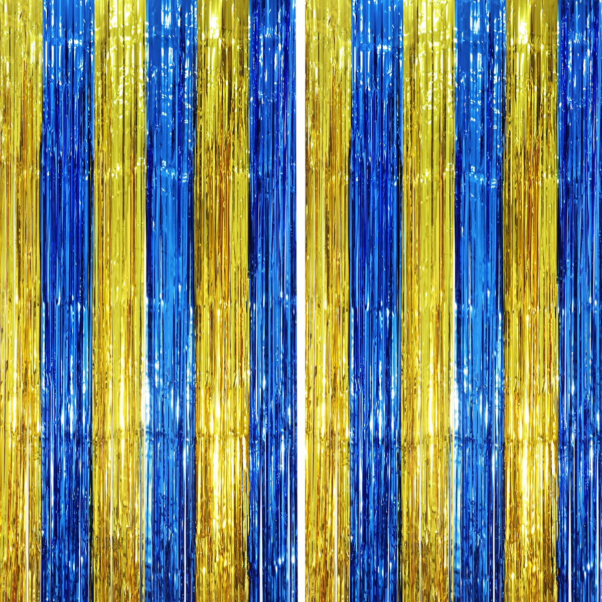 Voircoloria Laser Pink Foil Fringe Backdrop Curtains,3.3x6.6ft, 2 Pack